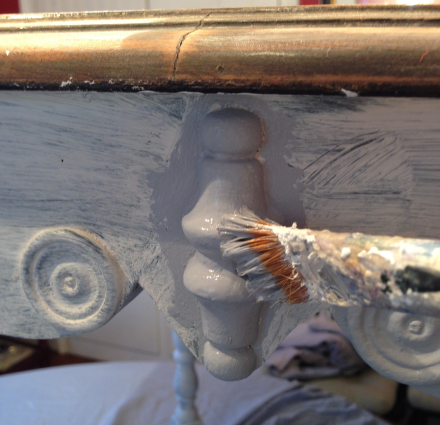 Antique Table Painting Detail
